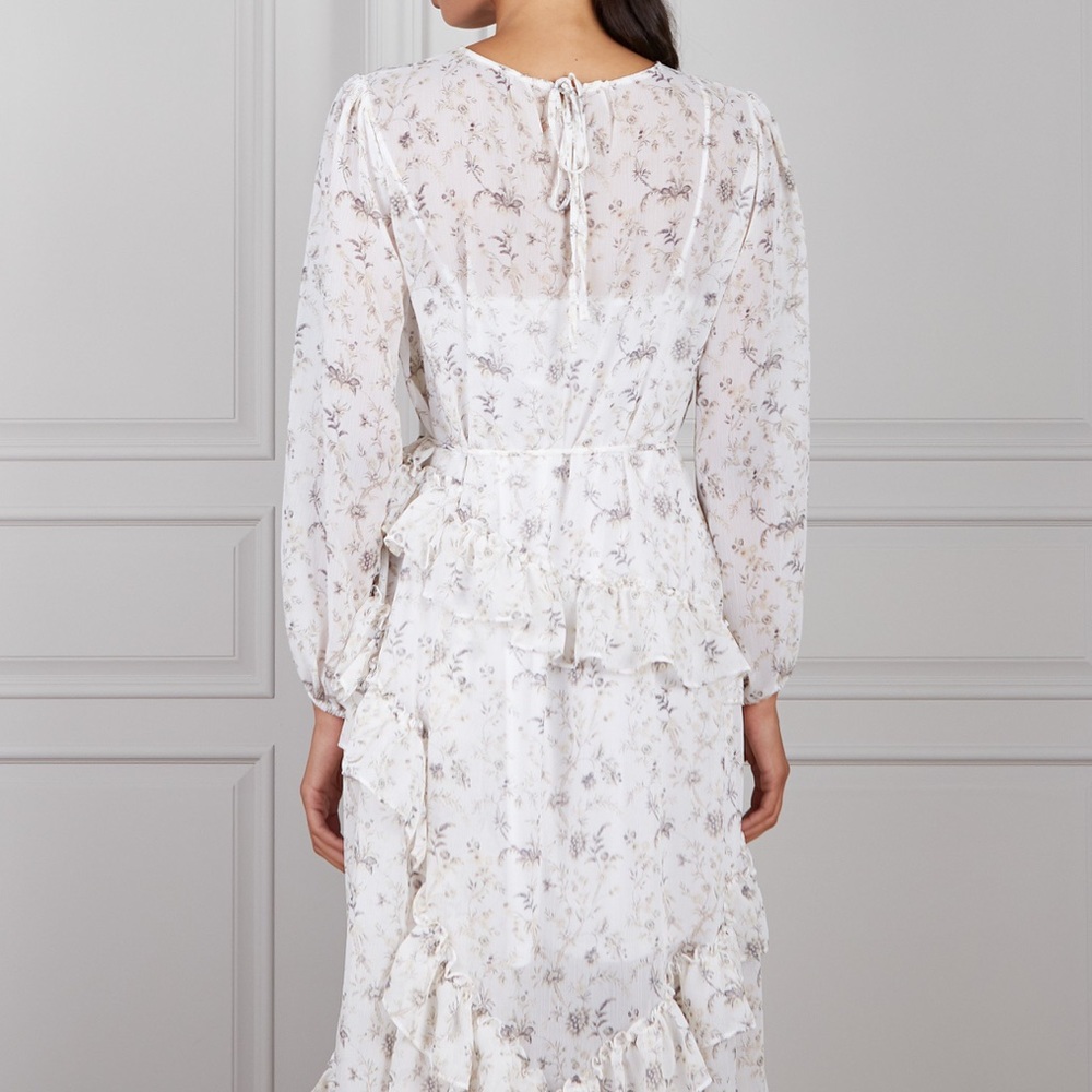 Senlis alexis tiered midi dress